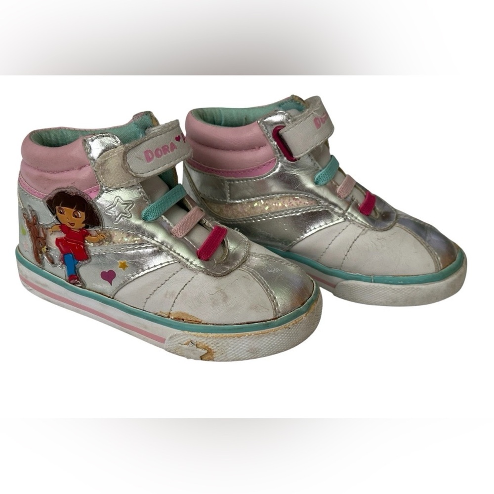 Vintage Retro 2000s Y2K Dora The Explorer  Puppy Toddler Girl Shoes Size 7.5
